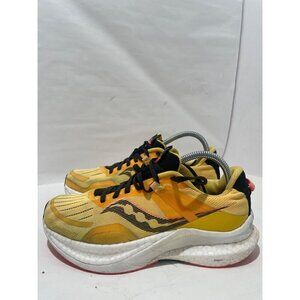 Saucony Tempus Running Shoes Womens 9 Mens 7.5 Yellow Black Athletic Low sneaker